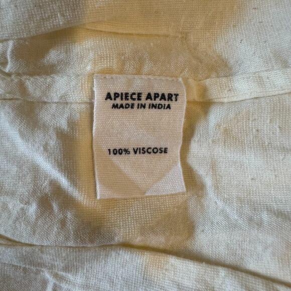 Apiece Apart Cream Nissi Tiers Fil Coupe Voile Tank Top Size M Ivory Preppy City - Picture 8 of 10